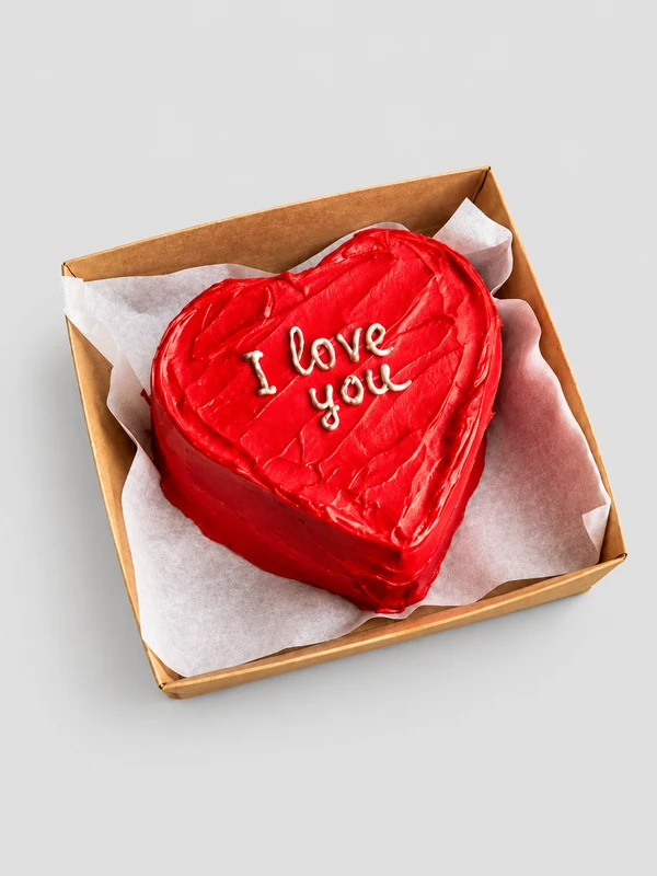 Бенто - торт "I Love You" — Бенто-торт с дизайном как на фото.